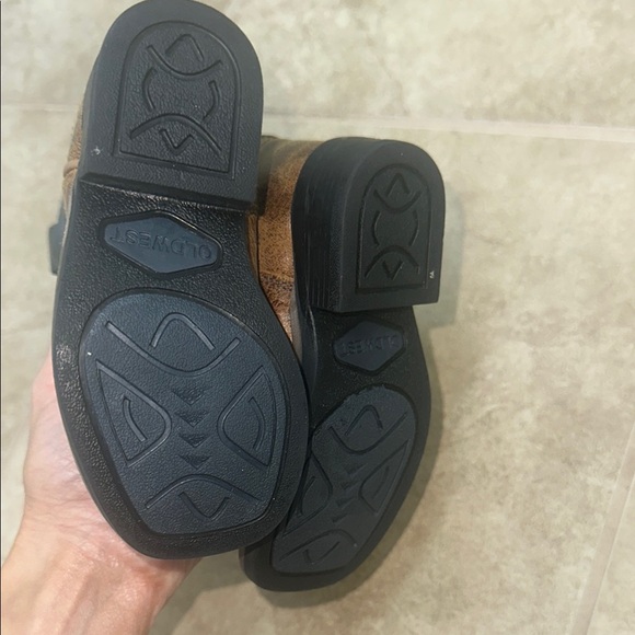 Kids Navy and Brown Cowboy Boots - Picture 4 of 4